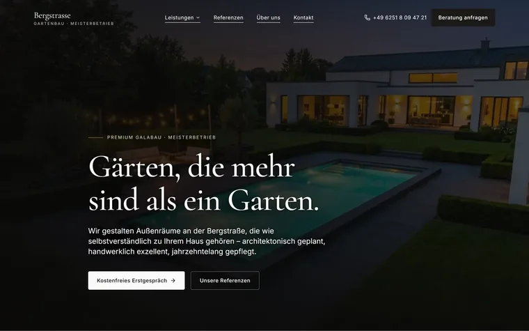 Webdesign-Beispiel Gartenbau