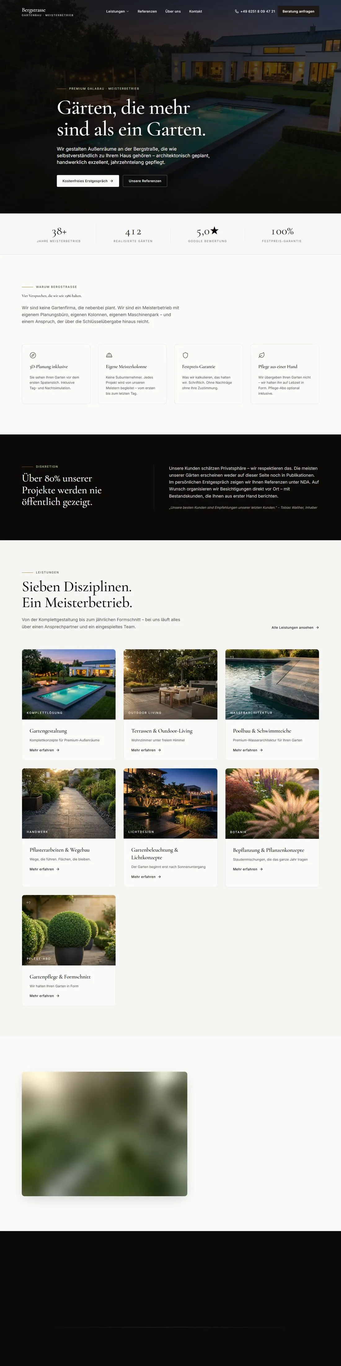 Webdesign-Beispiel Gartenbau