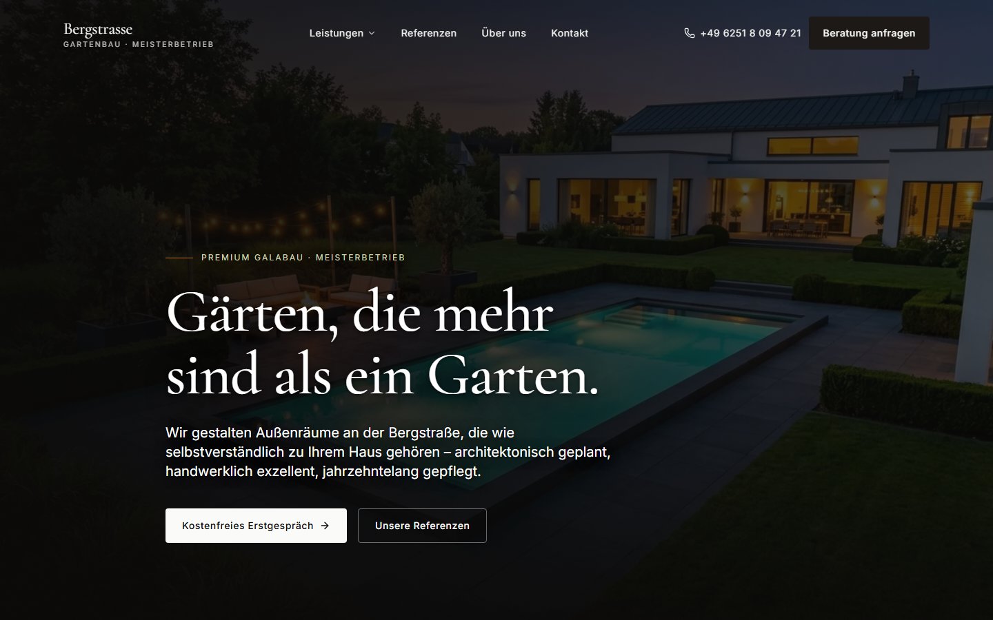 Vorlage Gartenbau — Garten-Website Beispiel